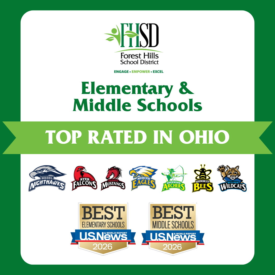 graphic with school logos that says "elementary and middle schools top rated in Ohio"